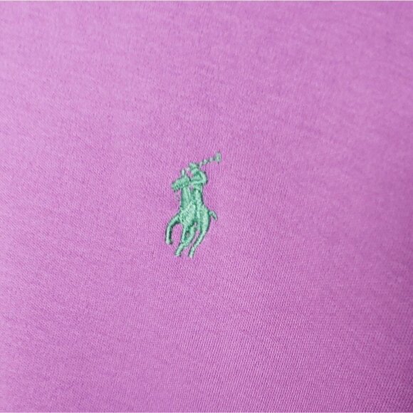 Polo Ralph Lauren Custom Fit Purple Short Sleeve Polo Large - Picture 3 of 6